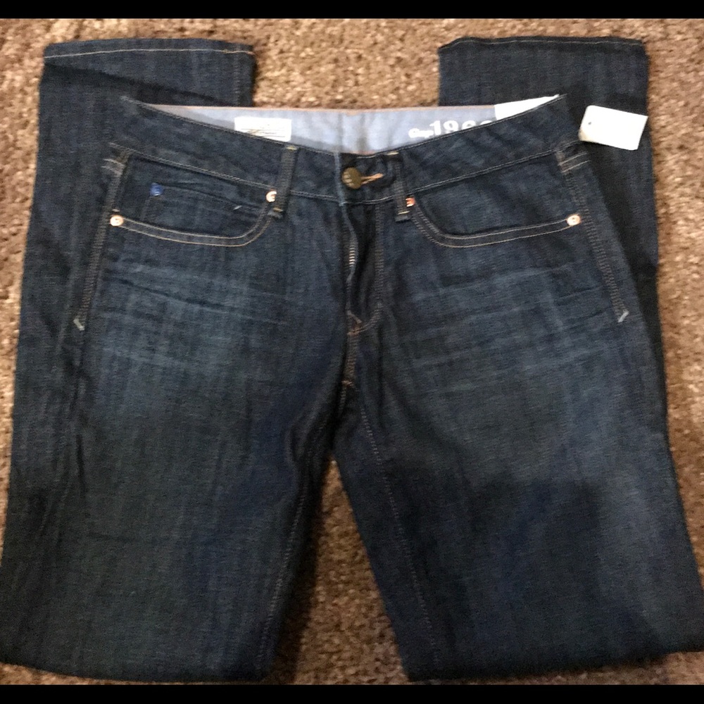 New Gap Real Straight Jeans Size 26/2A NWT